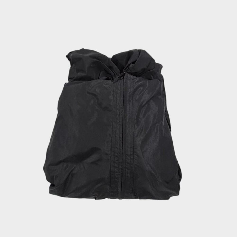 Doncaster Womens Size 10 Black Ruffled Collar Zip Front Jacket Blouson Polyester - Picture 9 of 10
